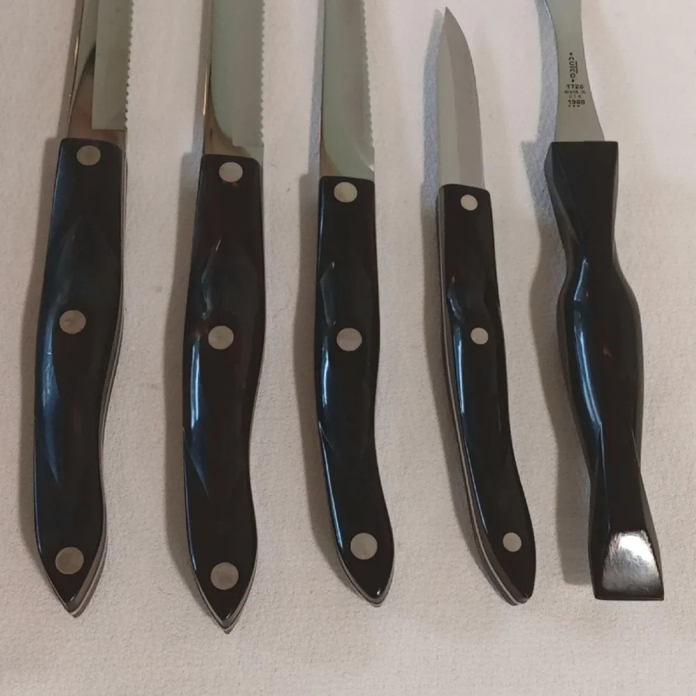 CUTCO 5 PC Knife Fork Set w/ Space Saver Storage Tray Wall Mount - Picture 7 of 12